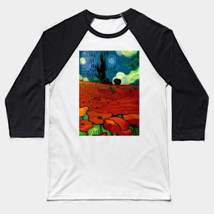 POPPY FIELD VAN GOGH STYLE Baseball T-Shirt